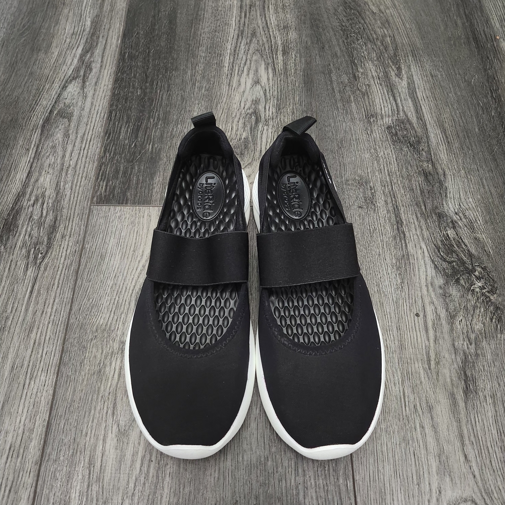 CROCS Black and White Slip-On Sneakers